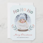 Ho Ho Ho Photo Christmas Card シーズンカード (正面)