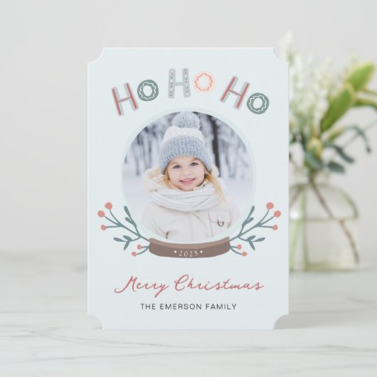 Ho Ho Ho Photo Christmas Card シーズンカード (スタンド正面)