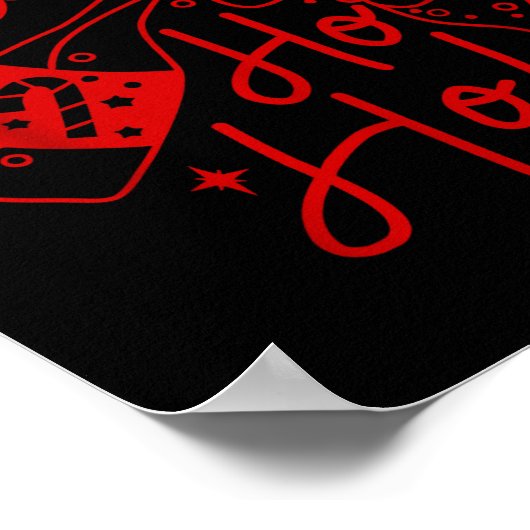 Ho Ho Ho Prosecco Christmas Tee Funny Wine Lover H ポスター (角)