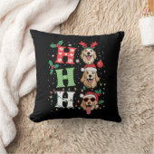 Ho Ho Ho Retrievers Golden Xmas クッション (ブランケット)