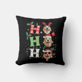 Ho Ho Ho Retrievers Golden Xmas クッション (正面)