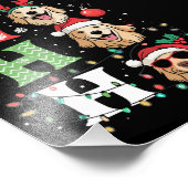 Ho Ho Ho Retrievers Golden Xmas フォトプリント (角)