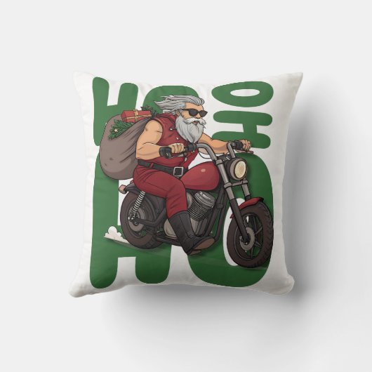 Ho Ho Ho Santa Biker クッション (裏面)