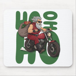 Ho Ho Ho Santa Biker マウスパッド