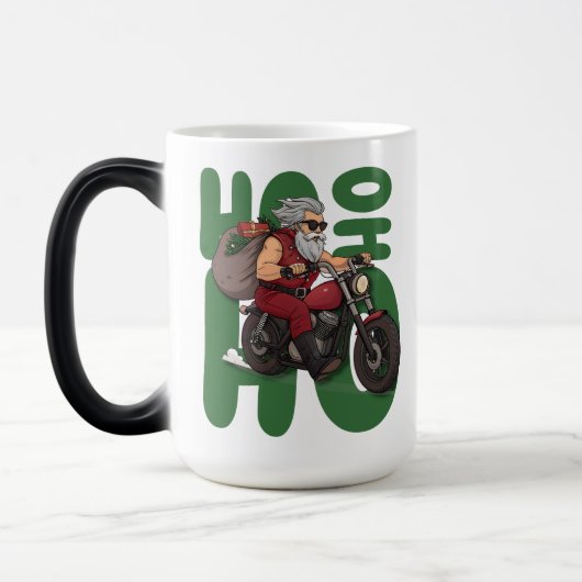 Ho Ho Ho Santa Biker モーフィングマグカップ (左)