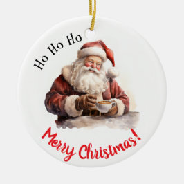 Ho Ho Ho! Santa Christmas Custom Ceramic Ornament セラミックオーナメント