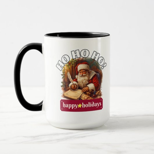 Ho Ho Ho Santa Christmas Mug | Festive Gift Idea マグカップ (左)