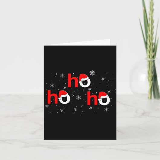 Ho Ho Ho Santa Christmas Pajamas Funny Adults Kids カード (正面)