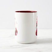 Ho Ho Ho Santa Claus - Festive Christmas ツートーンマグカップ (中央)