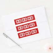 Ho Ho Ho (Santa Claus Says) Red Background スクエアシール (封筒)