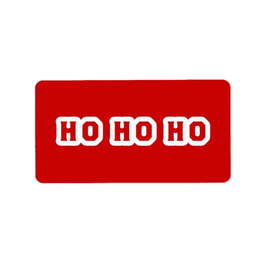 Ho Ho Ho (Santa Claus Says) Red Background ラベル (正面)