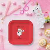 Ho ho ho santa clause ペーパープレート (パーティー)