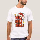 Ho Ho Ho Santa Hat Christmas Tee Tシャツ (正面)
