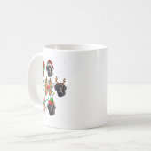 Ho Ho Ho Santa Hat Elf Matching Labrador Retriever コーヒーマグカップ (正面左)
