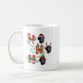 Ho Ho Ho Santa Hat Elf Matching Labrador Retriever コーヒーマグカップ (左)
