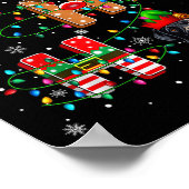 Ho Ho Ho Santa Hat Elf Matching Labrador Retriever ポスター (角)