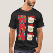 Ho Ho Ho Santa Llama Christmas Tシャツ (正面)