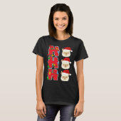 Ho Ho Ho Santa Llama Christmas Tシャツ (正面フル)