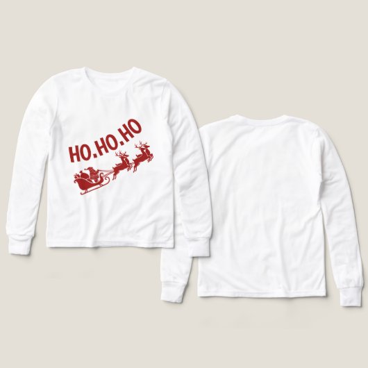 Ho Ho Ho Santa Sleigh Ride Christmas (デザイン 正面＆背面)