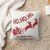 Ho Ho Ho Santa Sleigh Ride Christmas クッション (ブランケット)