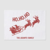 Ho Ho Ho Santa Sleigh Ride Christmas 薄葉紙 (正面)