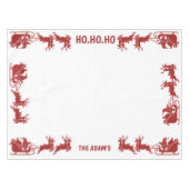Ho Ho Ho Santa Sleigh Ride Christmas Tablecloth テーブルクロス (正面(横))