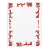 Ho Ho Ho Santa Sleigh Ride Christmas Tablecloth テーブルクロス (正面)