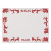 Ho Ho Ho Santa Sleigh Ride Christmas Tablecloth テーブルクロス (正面(横))