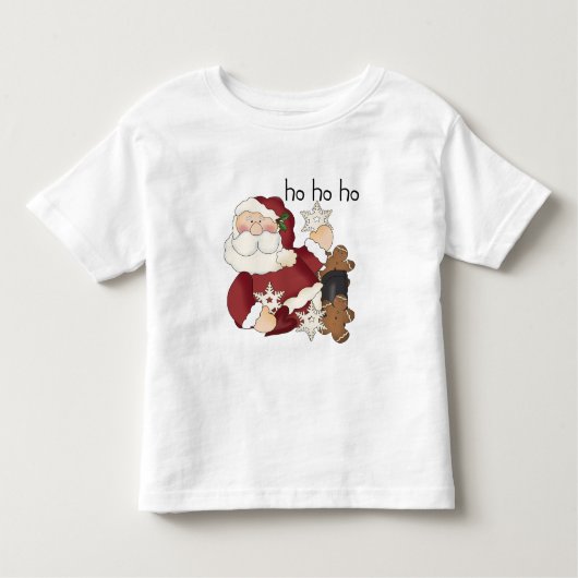 Ho Ho Ho Santa Tシャツとギフト トドラーTシャツ (正面)