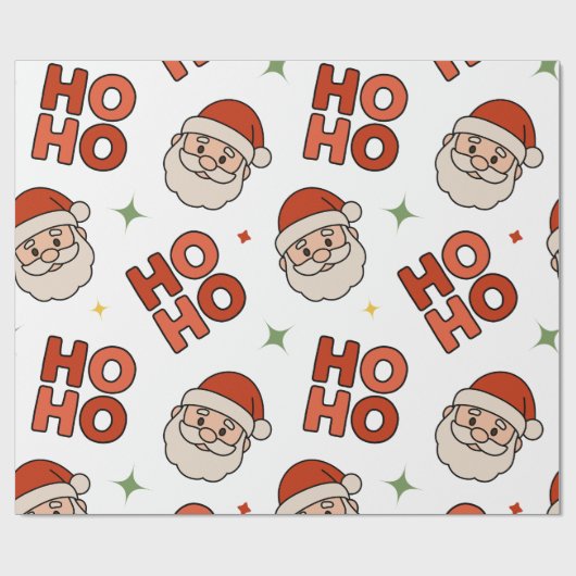Ho Ho Ho Santa Wrapping Paper – Fun & Festive ラッピングペーパー (フラット)