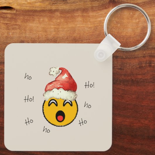 Ho Ho Ho smiley santa キーホルダー (裏面)