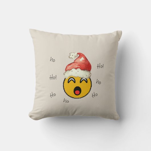 Ho Ho Ho smiley santa クッション (正面)