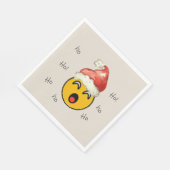 Ho Ho Ho smiley santa スタンダードランチョンナプキン (角)