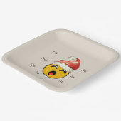 Ho Ho Ho smiley santa ペーパープレート (傾斜あり)