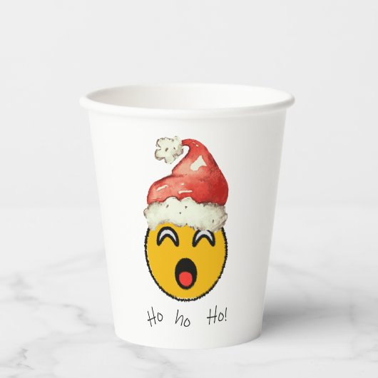 Ho Ho Ho smiley santa 紙コップ (正面)