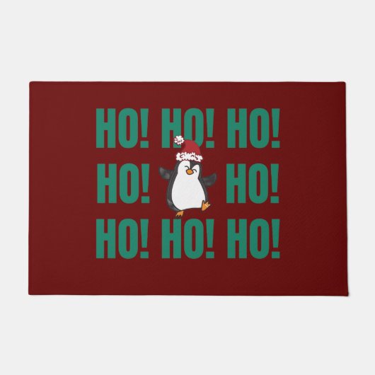 Ho Ho Ho Snowman ドアマット (正面)