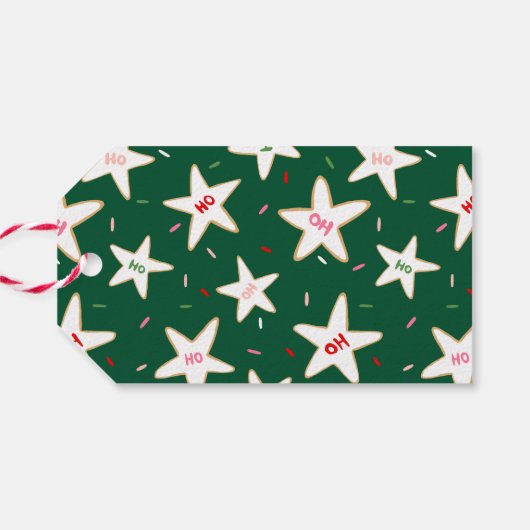 Ho Ho Ho Star Cookie Christmas ギフトタグ (裏面横)