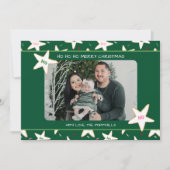 Ho Ho Ho Star Cookie Photo Christmas シーズンカード (正面)