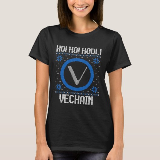 Ho Ho HODL Vechain Fun Vechain Cryptocurrency Gea Tシャツ (正面)
