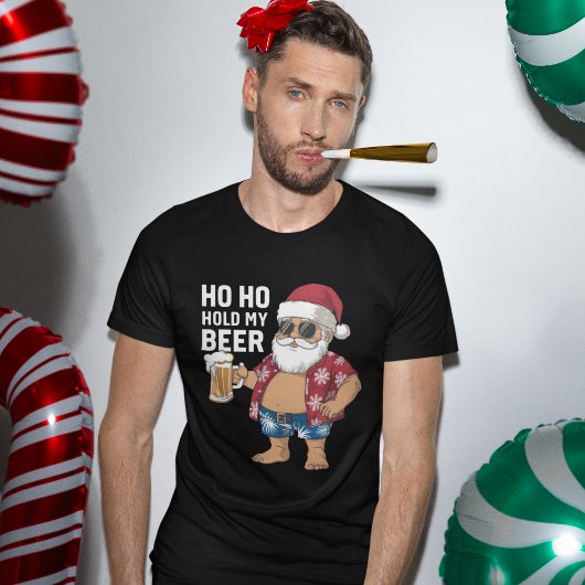 Ho Ho Hold My Beer, Fun Christmas Gift Tシャツ