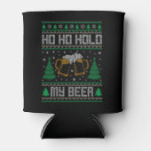 Ho Ho Hold My Beer Funny Christmas  缶クーラー (正面)
