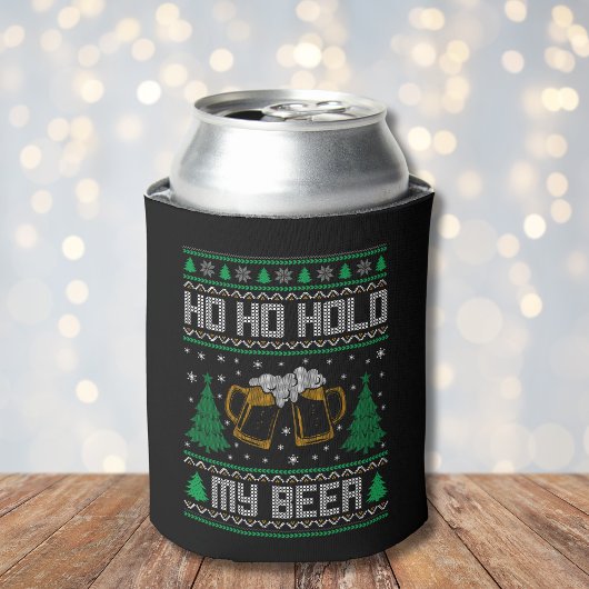 Ho Ho Hold My Beer Funny Christmas  缶クーラー