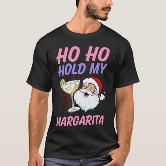 Ho Ho Hold My Margarita Christmas In July Santa Va Tシャツ (正面)