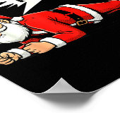 Ho Ho Hold The Plank Christmas Santa Workout Funny ポスター (角)