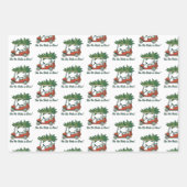 Ho Ho Hole In One Christmas Santa Golf Golfing  ラッピングペーパーシート (正面)