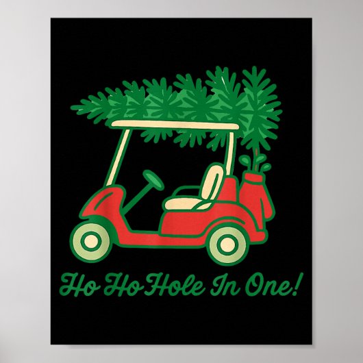 Ho Ho Hole In One Santa Golf Christmas Holiday Gol ポスター (正面)