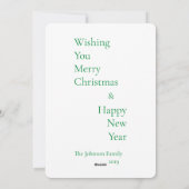 HO HO HOLIDAYクリスマスグリーティングフォトカード シーズンカード (裏面)