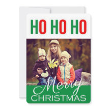 HO HO HOLIDAYクリスマスグリーティングフォトカード