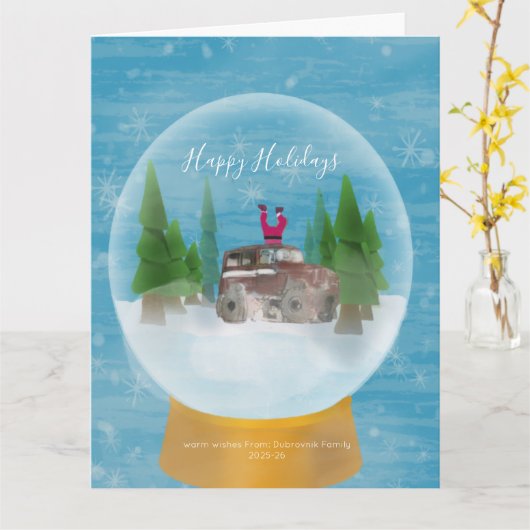 ho ho holidays  カード (黄色い花)