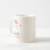 Ho Ho Holidays Santa Face コーヒーマグカップ (正面左)